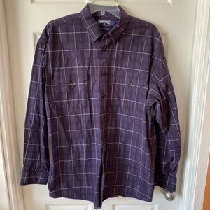 Panhandle Slim Men’s Button Up Shirt Size Large Purple Long Sleeve
